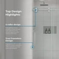 thumbnail image 5 of OVE Decors Reva 45-1/4 - 48"W x 74"H Frameless Sliding Shower Door with Clear Glass, 5 of 8