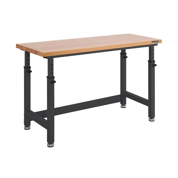 Seville Classics UltraHD Height Adjustable Workbench, 60" W x 24" D x 28.5"-42" H