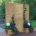 thumbnail image 2 of Yardistry Fusion 3-Panel Cedar Planter Screen, Natural Brown, 2 of 6