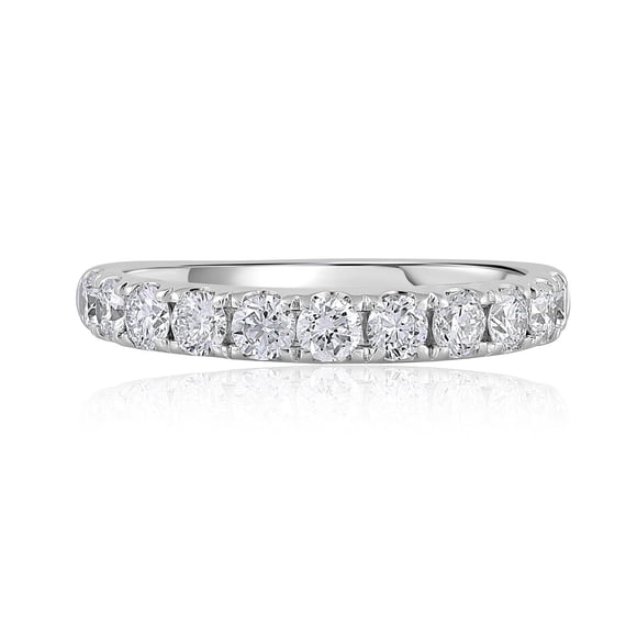 Lab Created Round Cut Diamond Band in 18K Gold