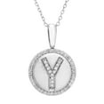 thumbnail image 1 of Diamond Initial Pendant Necklace in Sterling Silver, 1 of 5