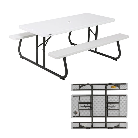 Lifetime 6-Foot Classic Folding Outdoor Dining Picnic Table