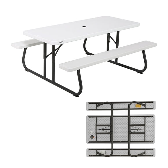 Lifetime 6-Foot Classic Folding Outdoor Dining Picnic Table