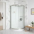 thumbnail image 3 of Breeze 32” x 32” x 77” Corner Shower Kit with Clear Glass, Walls, Base and Hardware, 3 of 15