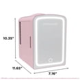 thumbnail image 3 of Frigidaire Skincare Cooler with Lighted Mirror Make-Up Door, Pink, 3 of 12