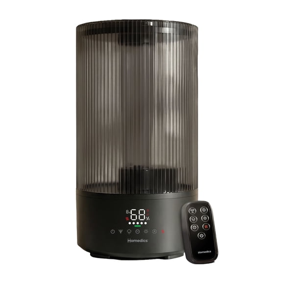 Homedics Ultrasonic Warm & Cool Mist Humidifier, Topfill, 120 Hour Runtime