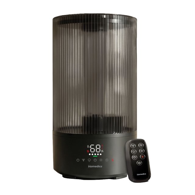 Homedics Ultrasonic Warm & Cool Mist Humidifier, Topfill, 120 Hour Runtime