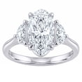 thumbnail image 1 of 2.46 CT.T.W. Moval & Half Moon Cut Lab Created Diamond Ring in 18K Gold, 1 of 13