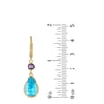 thumbnail image 6 of Multi-Gemstone Dangle Earrings in 14K Gold, 6 of 6