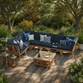 thumbnail image 2 of Cambridge Casual Catalina Teak Sectional Sofa Patio Set, 8pc, 2 of 13