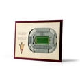 thumbnail image 1 of YouTheFan Arizona State Sun Devils 17"x13" 3D 5 Layer Stadium View Wall Art, 1 of 5
