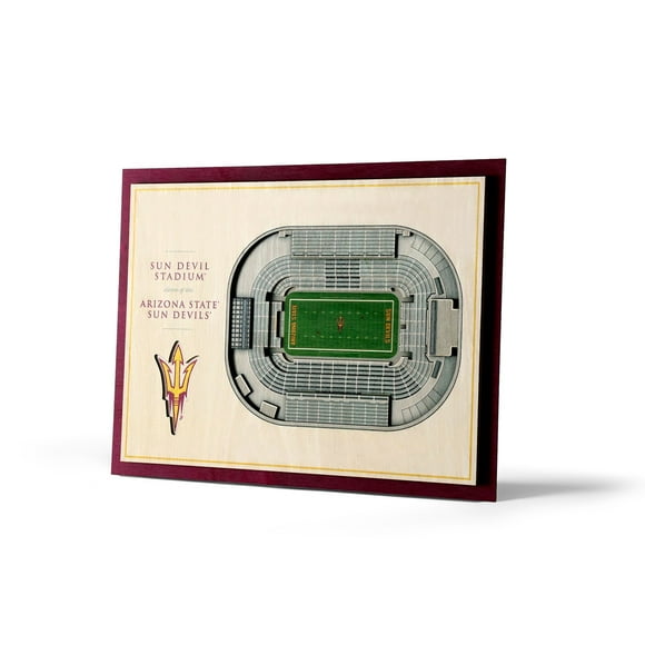 YouTheFan Arizona State Sun Devils 17"x13" 3D 5 Layer Stadium View Wall Art
