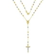 thumbnail image 1 of High Polish Rosary Bead Necklace in 14K Gold, 1 of 8
