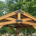 thumbnail image 13 of Backyard Discovery 14' x 12' Cedar Wood Peak Roof Gazebo with PowerPort, 13 of 17