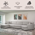 thumbnail image 2 of Elliot Stain-Resistant Fabric Cuddler Sectional, Assorted Colors, 2 of 11