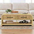 thumbnail image 1 of Society Den Woodridge Coffee Table with Casters and Push Drawer, 1 of 10