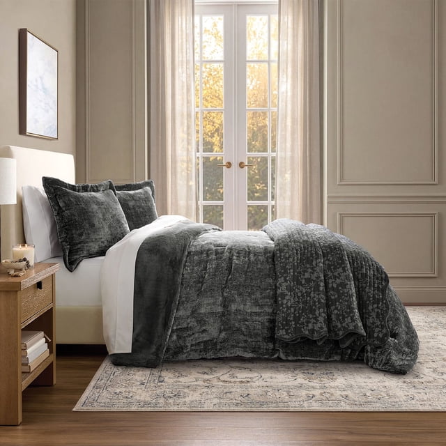 Member’s Mark 3-Piece Chenille Waffle Comforter Set, Assorted Sizes