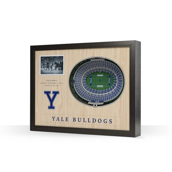 YouTheFan Yale Bulldogs 25-Layer Football Stadium View 3D Wall Art