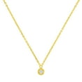 thumbnail image 1 of Diamond Cut Bezel Necklace in 14K Gold, 1 of 4