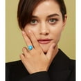 thumbnail image 5 of Cushion Cut Gemstone & 0.21 CT. T.W. Halo Diamond Ring in Sterling Silver, 5 of 5