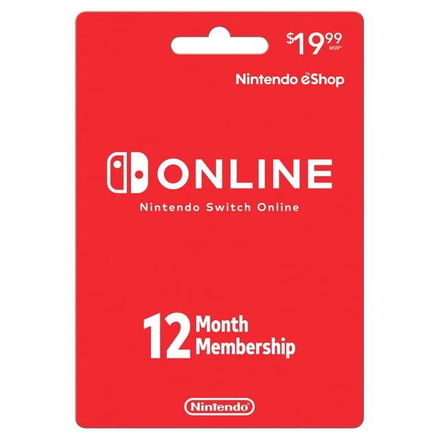 Nintendo 12 Month Membership Gift Card
