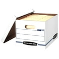 thumbnail image 1 of Bankers Box STOR/FILE Storage Box with Lift-off Lid, White/Blue, Letter/Legal (4 per carton), 1 of 8