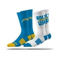thumbnail image 1 of Los Angeles Chargers Adult 2-Pack Crew Socks, 1 of 3