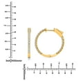 thumbnail image 5 of 0.45 T.W. Lab Created Round Diamond Hoop Earrings in 14K Gold, 5 of 5