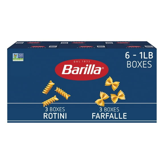 Barilla Pasta Rotini & Farfalle, Variety Pack, 1 lb., 6 pk.