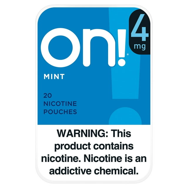 on! Mint 4 mg Nicotine Pouches, 20 ct., 5 pk.