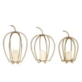 thumbnail image 2 of Member's Mark Iron Pumpkins with LED Candles, Set of 3, 2 of 5