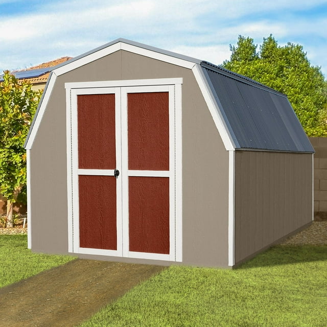 Handy Home Products Ontario 8' x 12' Outdoor Wood Shed, Choose Installation