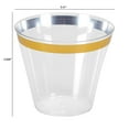 thumbnail image 2 of Tableluxe Premium Gold Rimmed Clear Plastic Tumbler, 9 fl. oz, 48 ct., 2 of 7
