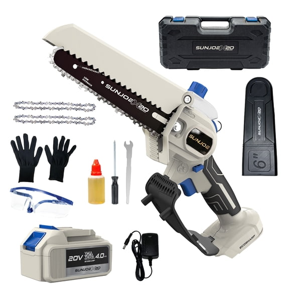 X20-SAW-4A - Sun Joe 20-Volt ECOSHARP Cordless X20 Handheld Pruning Saw | 6-inch | W/ 4.0-Ah Battery + Charger