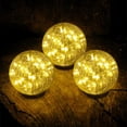 thumbnail image 2 of Deck Impressions 6" Solar/USB LED Crackle Glass Globe Lights, Choose Pack, 2 of 11
