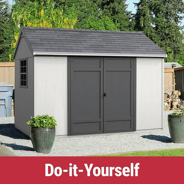 Handy Home Products Eave Gable 12' x 10' Outdoor Wooden Shed
