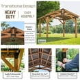 thumbnail image 3 of Backyard Discovery Norwood Cedar Gazebo with PowerPort, Choose Size, 3 of 15