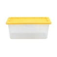thumbnail image 1 of Member's Mark 38 Gallon Heavy-Duty Clear and Yellow Storage Tote,  22.0" D x  38.2" W x 15.5" H, 1 pack, 1 of 6