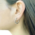 thumbnail image 6 of Italian Sterling Silver Hoop Earring Set, 6 of 8