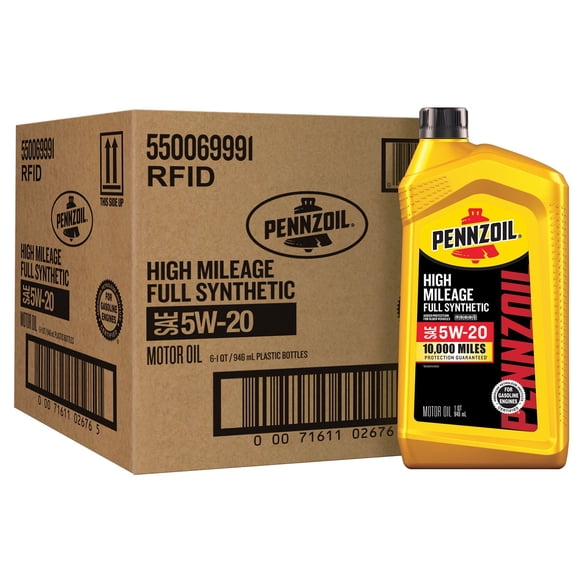 Pennzoil Full Synthetic High Mileage 5W20 6-pack/1-qt. bottles