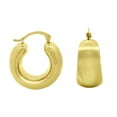 thumbnail image 2 of Puffy Hoop Earrings in 14K Gold, 2 of 6