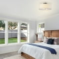 thumbnail image 4 of Globe Electric Kyle 2-Light Dark Bronze Flush Mount with LED Bulbs, 4 of 7