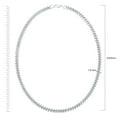 thumbnail image 4 of Polished Miami Cuban Chain Necklace in Sterling Silver, 7mm, 4 of 8