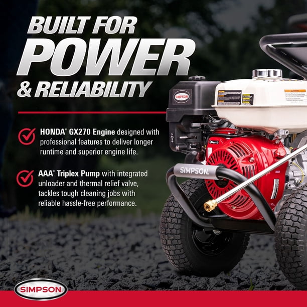 PowerShot 4000 PSI at 3.5 GPM HONDA® GX270 with Triplex Pump Cold