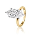 thumbnail image 2 of Lab Created Marquise Cut Solitaire Diamond Ring, 2 of 7