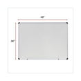 thumbnail image 3 of Universal Melamine Dry Erase Board, 48" x 36", White, Black/Gray Aluminum/Plastic Frame, 3 of 8
