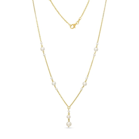 Fresh Water Cultured Pearl Drop Necklace in 14K Gold