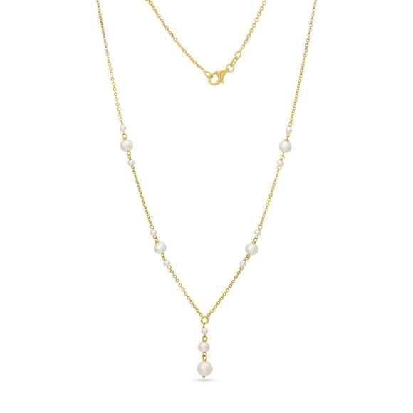 Fresh Water Cultured Pearl Drop Necklace in 14K Gold