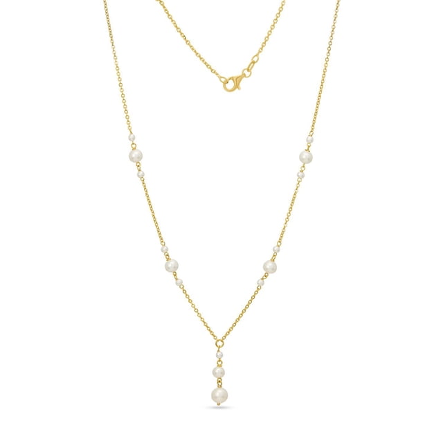 Fresh Water Cultured Pearl Drop Necklace in 14K Gold
