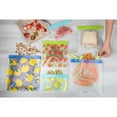thumbnail image 1 of Ello 12-Pack Plastic Reusable Food Storage Bags, Summer Fruits, 1 of 6